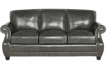 leather sofas frankford charcoal leather sofa YZUVOFE